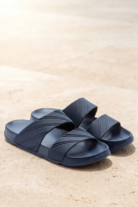 صندل رجالي مخطّط بلون كحلي كفين 40/45