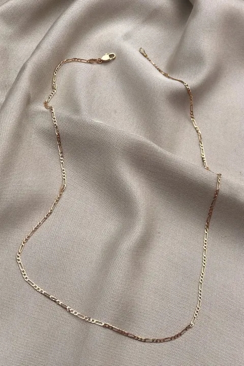 سلسلة رفيعة مطلية بالذهب لا تفقد لونها (2مم) ⁦18k⁩
