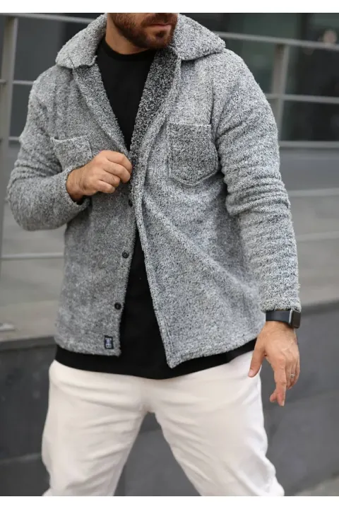 Plush Jacket Unisex Regular Fit Pocket Detail